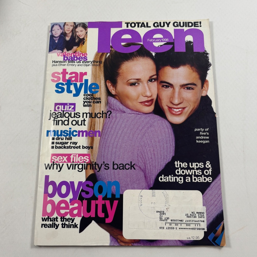 Teen Magazine February 1998 Andrew Keegan Hanson Elijah Wood Backstreet Boys